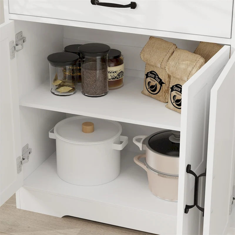 Farmhouse-Buffet-Schrank, Anrichte mit 3 Schubladen und 3 Türen