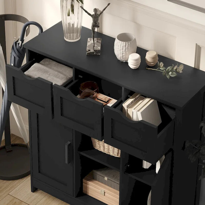 35.4 breiter Sideboard-Buffetschrank mit 3 Schubladen