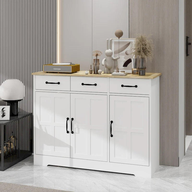 Bauernhof-Sideboard mit 3 Schubladen und 3 Türen