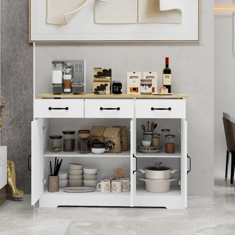 Bauernhof-Sideboard mit 3 Schubladen und 3 Türen