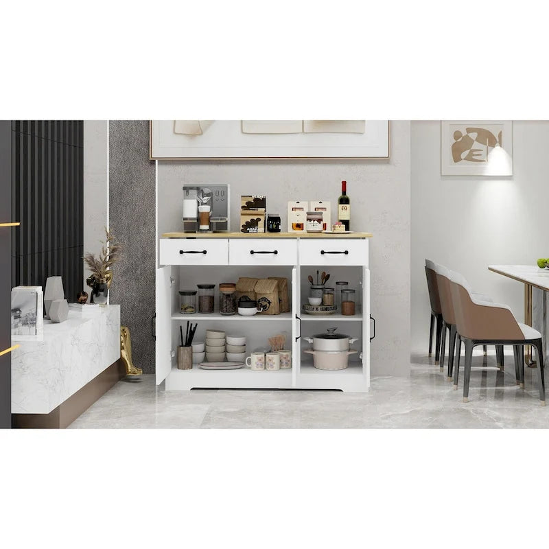 Bauernhof-Sideboard mit 3 Schubladen und 3 Türen