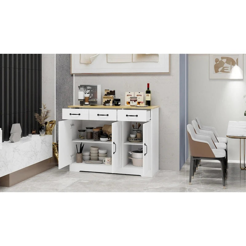 Bauernhof-Sideboard mit 3 Schubladen und 3 Türen