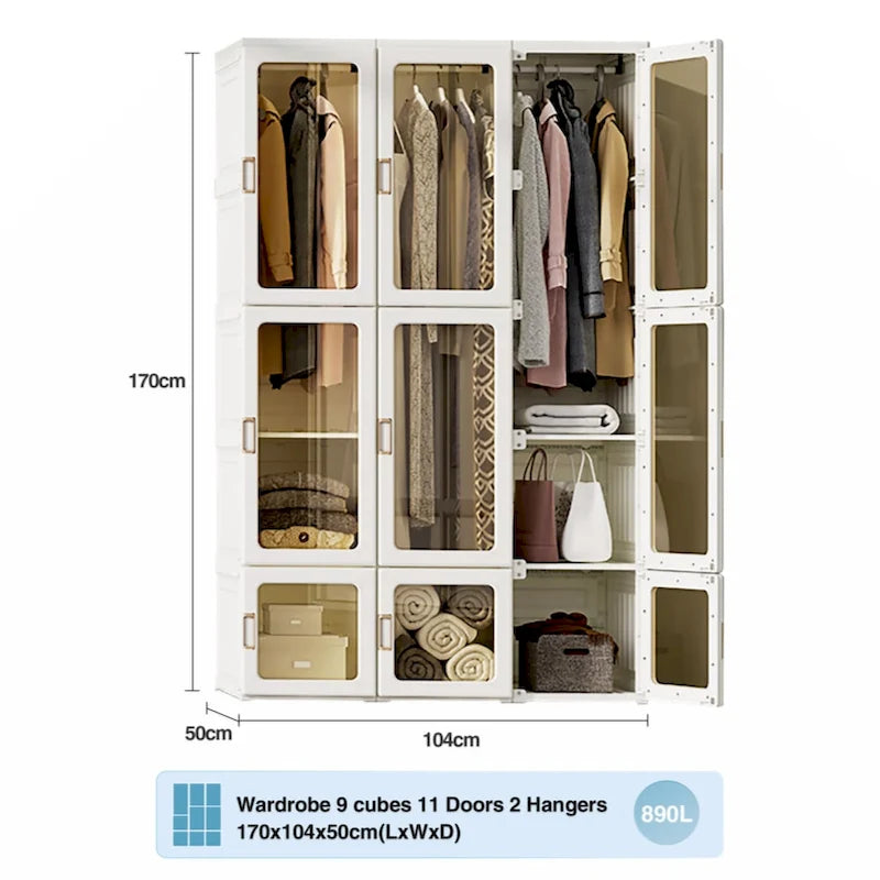 Tragbare Kleiderschränke Schlafzimmer, Aufbewahrungsorganisator, Kommode, Schrank-Aufbewahrungsorganisator