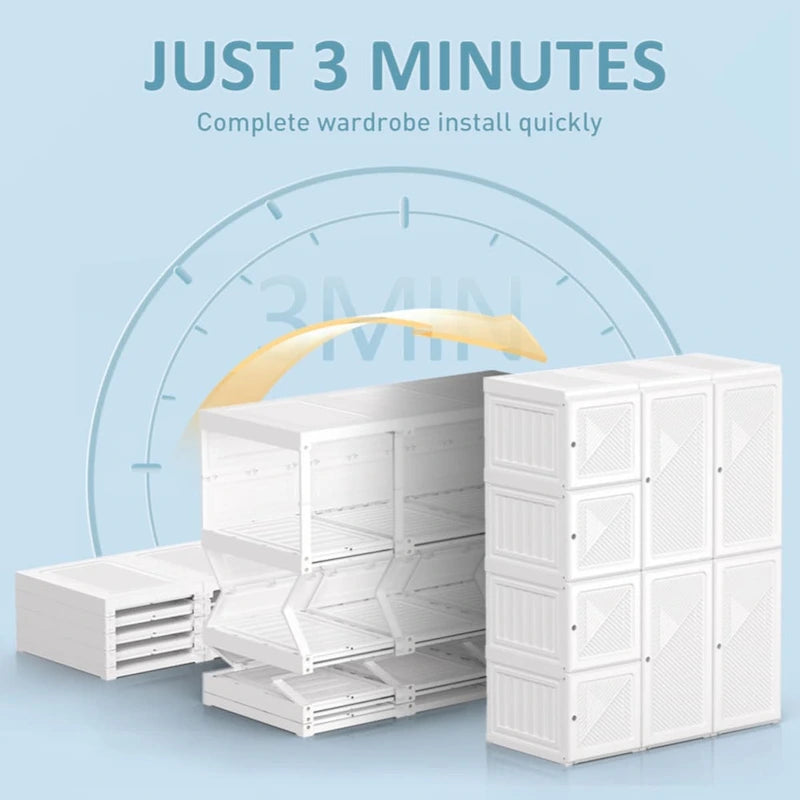 Tragbare Kleiderschränke Schlafzimmer, Aufbewahrungsorganisator, Kommode, Schrank-Aufbewahrungsorganisator