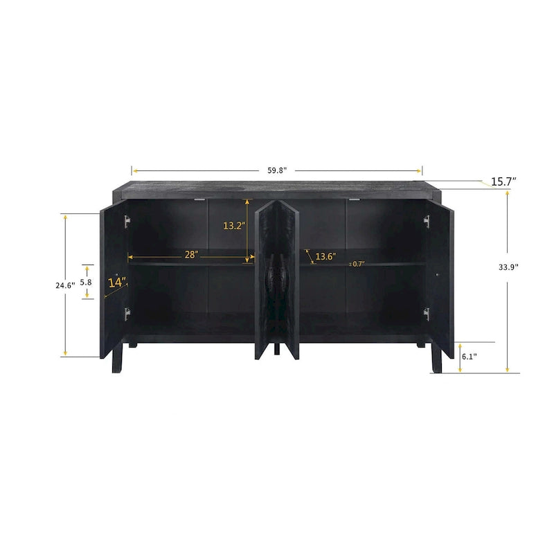 Antiker viertüriger Schrank