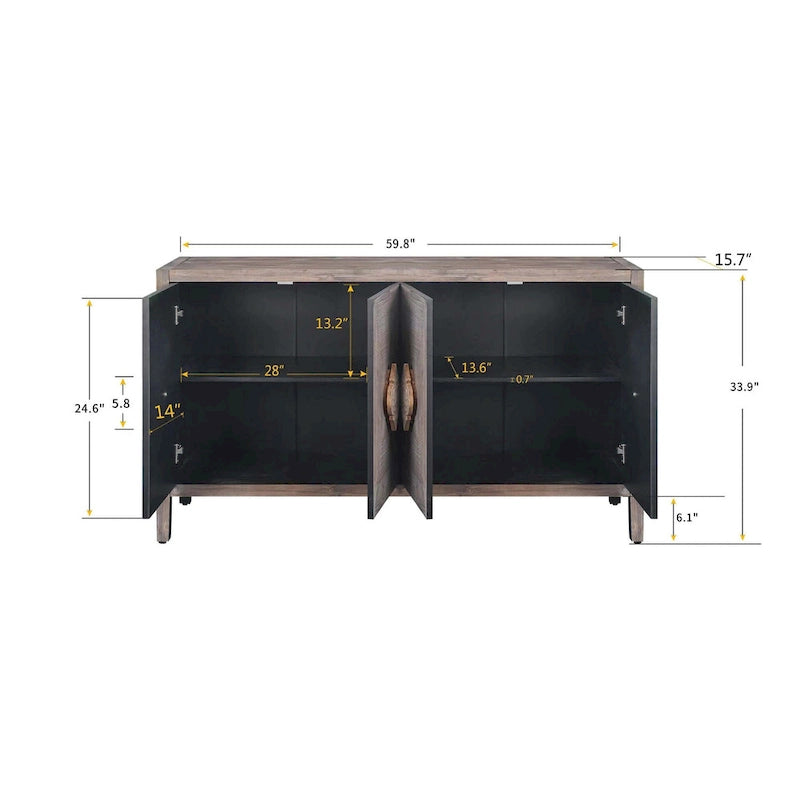 Antiker viertüriger Schrank