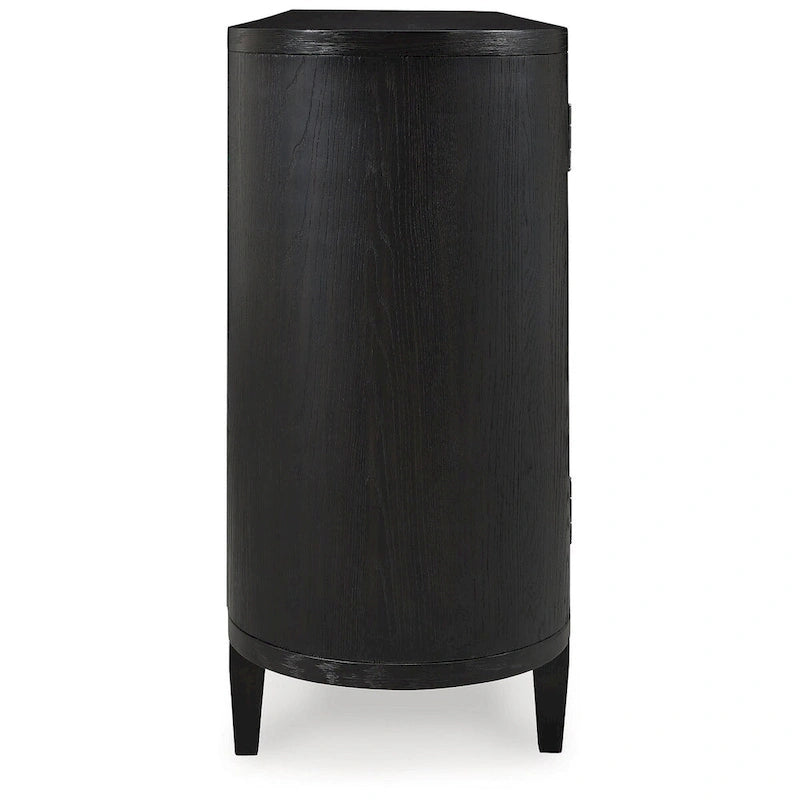 Schwarz/Graues Speisezimmer-Sideboard – 74,13B x 17,13T x 35,13H