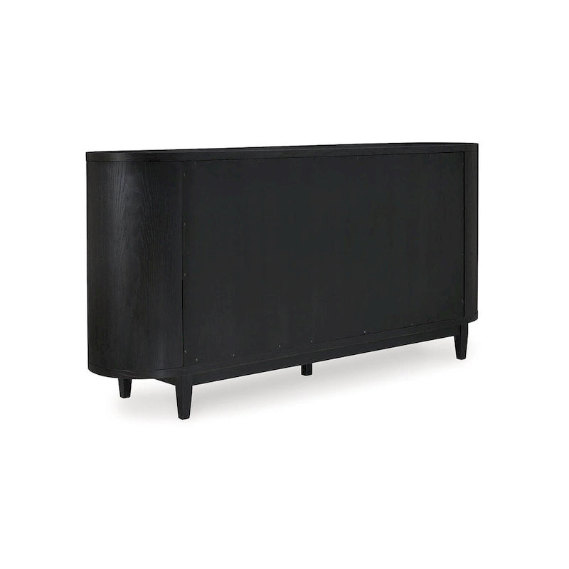 Schwarz/Graues Speisezimmer-Sideboard – 74,13B x 17,13T x 35,13H