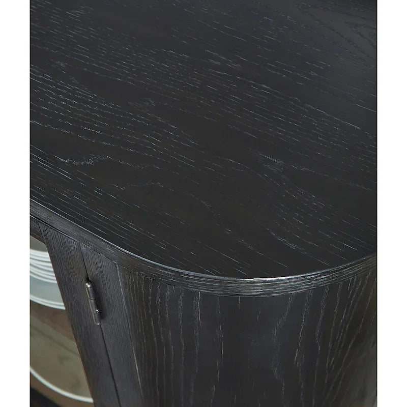 Schwarz/Graues Speisezimmer-Sideboard – 74,13B x 17,13T x 35,13H