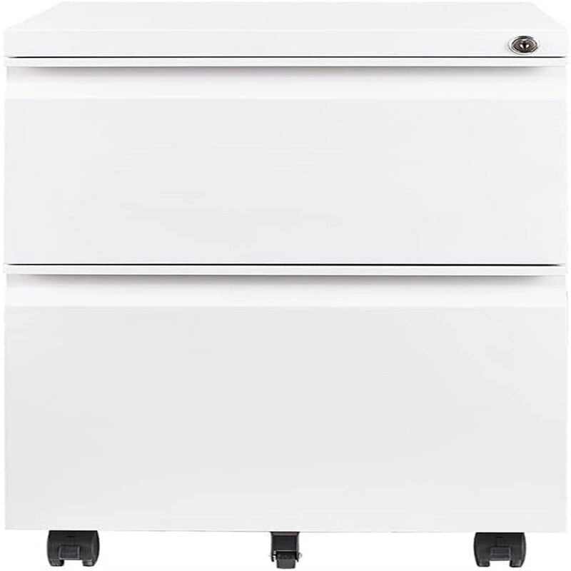 2-Schubladen-Rollcontainer mit Schloss – 17T x 24B x 15H