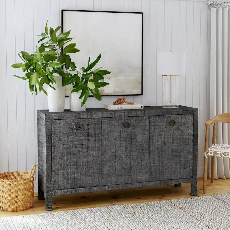 3-türiges Raffia-Sideboard 60