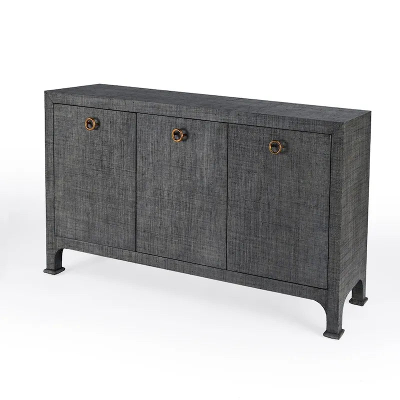 3-türiges Raffia-Sideboard 60