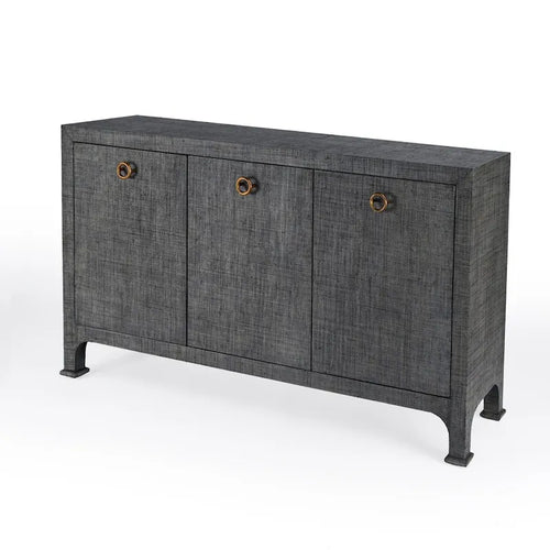 3-türiges Raffia-Sideboard 60