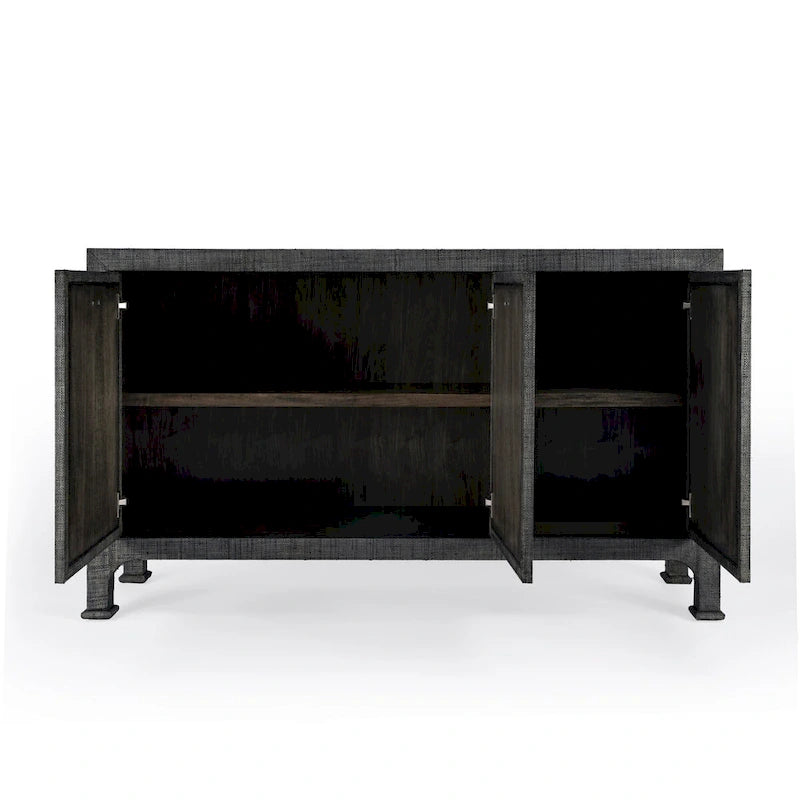 3-türiges Raffia-Sideboard 60