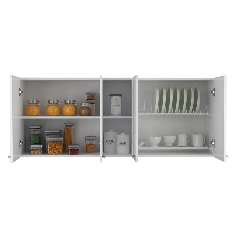 Wandschrank Doppeltür Weiß lackiert