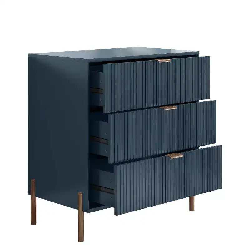 Festivo 4-teiliges Schlafzimmer-Set: Moderne Kommode, 6-Schubladen-Anrichte und 3-Schubladen-Nachttische