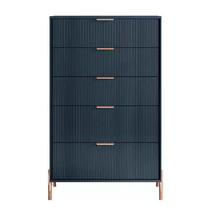 Festivo 4-teiliges Schlafzimmer-Set: Moderne Kommode, 6-Schubladen-Anrichte und 3-Schubladen-Nachttische