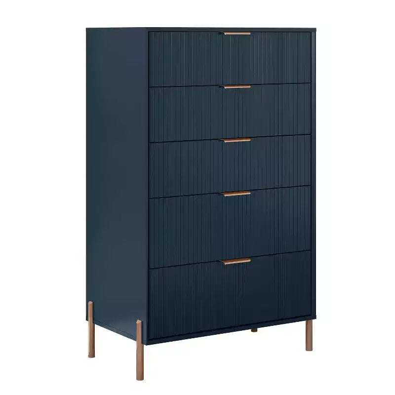 Festivo 4-teiliges Schlafzimmer-Set: Moderne Kommode, 6-Schubladen-Anrichte und 3-Schubladen-Nachttische