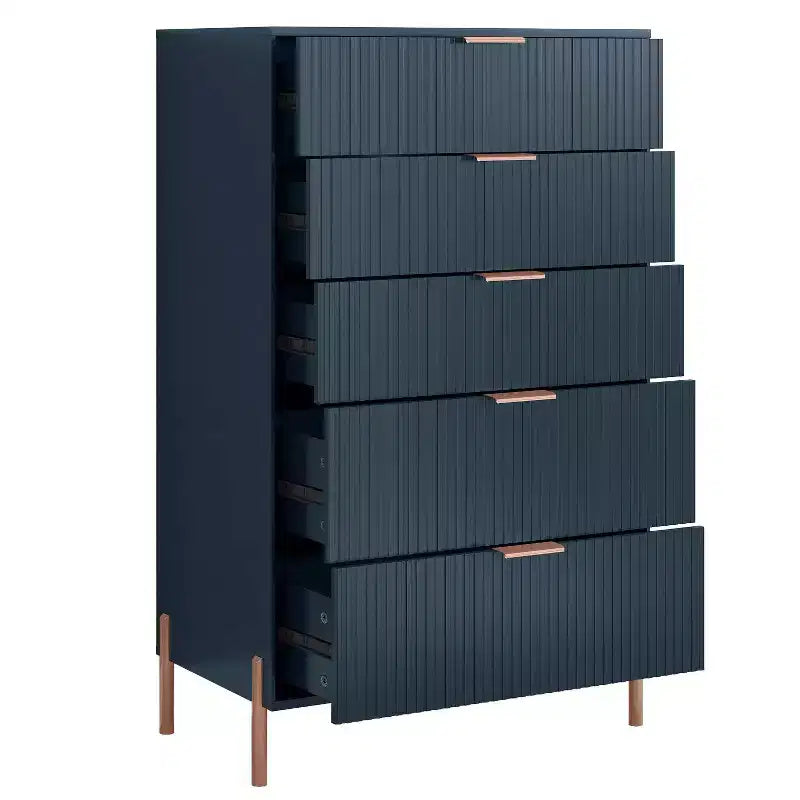 Festivo 4-teiliges Schlafzimmer-Set: Moderne Kommode, 6-Schubladen-Anrichte und 3-Schubladen-Nachttische