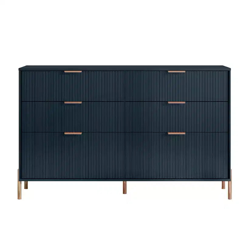 Festivo 4-teiliges Schlafzimmer-Set: Moderne Kommode, 6-Schubladen-Anrichte und 3-Schubladen-Nachttische