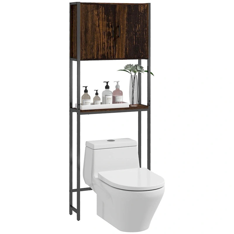 Industrieller Toilettenschrank mit Doppeltür und verstellbarem Regal