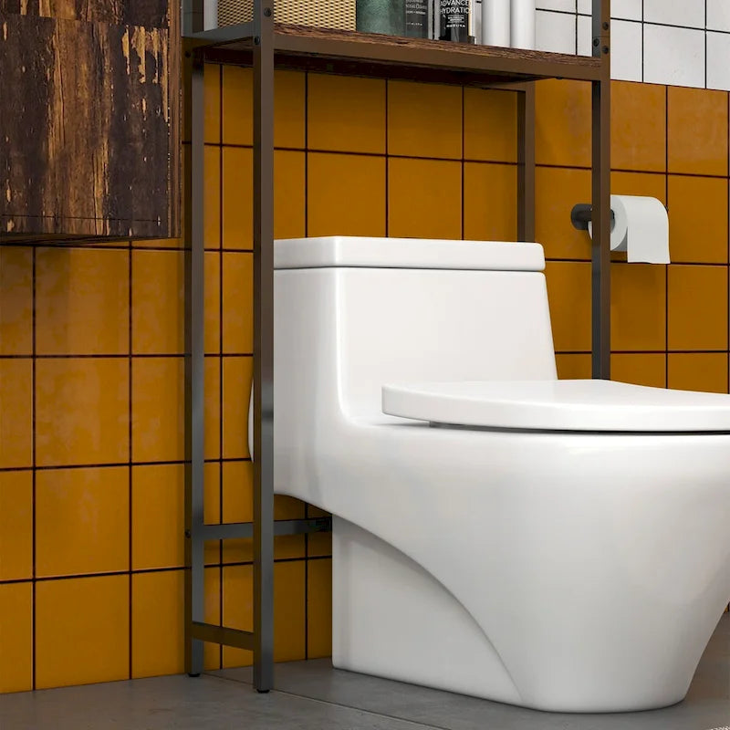 Industrieller Toilettenschrank mit Doppeltür und verstellbarem Regal