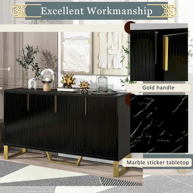 Modernes Luxus-Sideboard mit verstellbaren Einlegeböden für die Küche