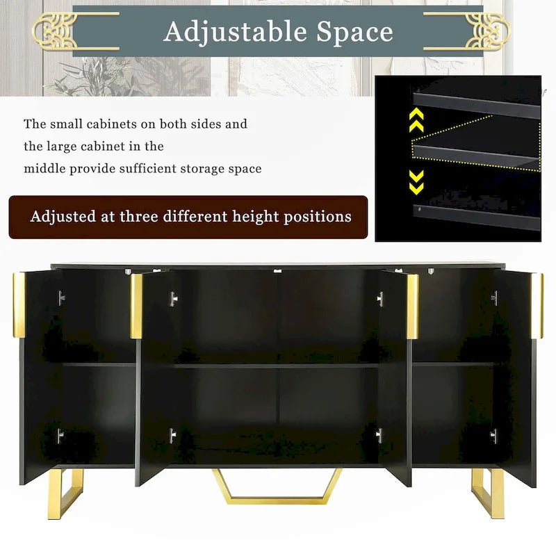 Modernes Luxus-Sideboard mit verstellbaren Einlegeböden für die Küche