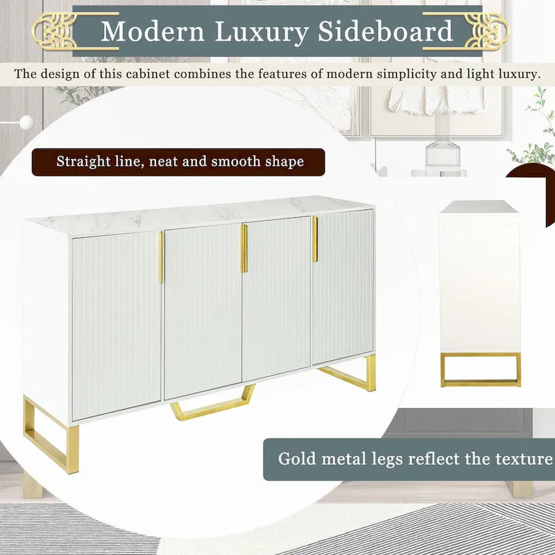 Modernes Luxus-Sideboard mit verstellbaren Einlegeböden für die Küche