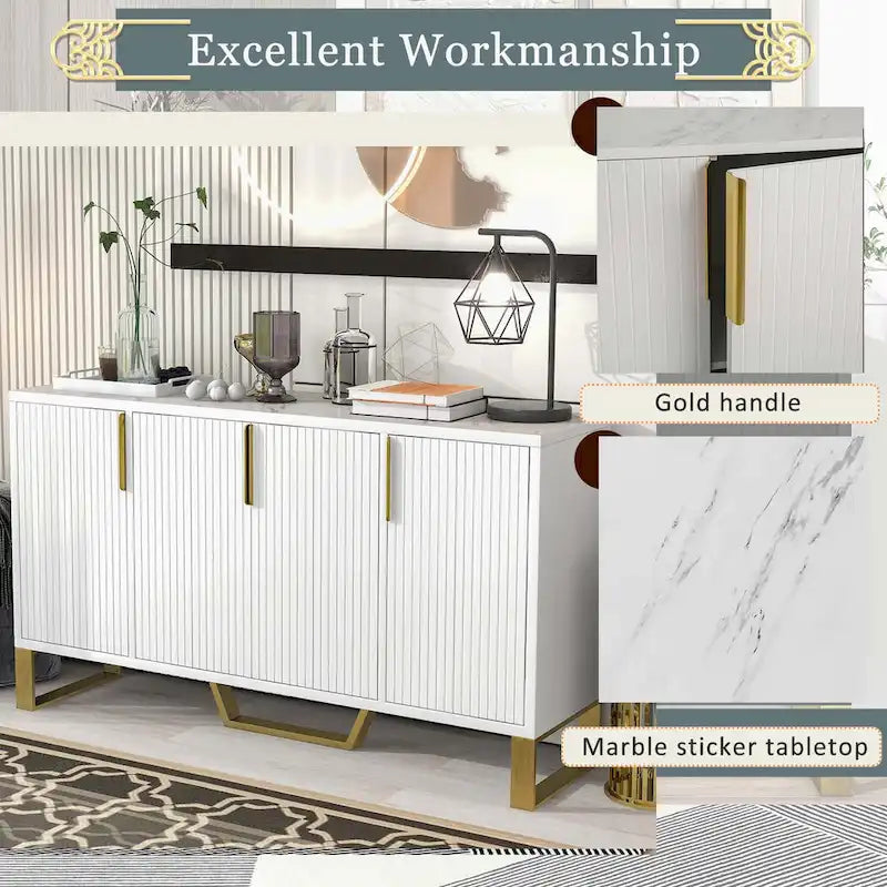 Modernes Luxus-Sideboard mit verstellbaren Einlegeböden für die Küche