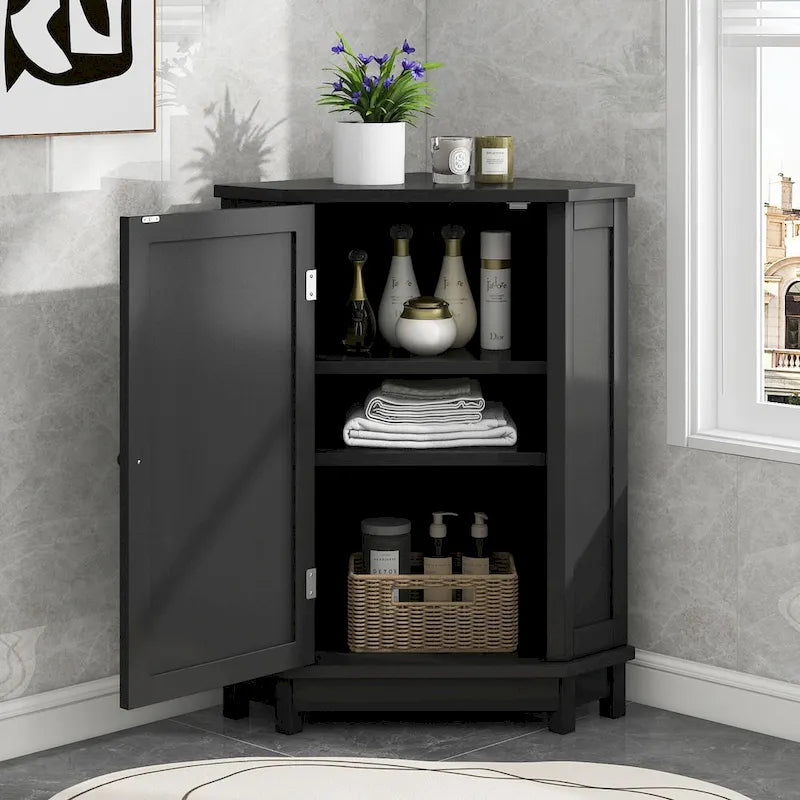 Eckbadezimmerschrank mit verstellbarem Regal