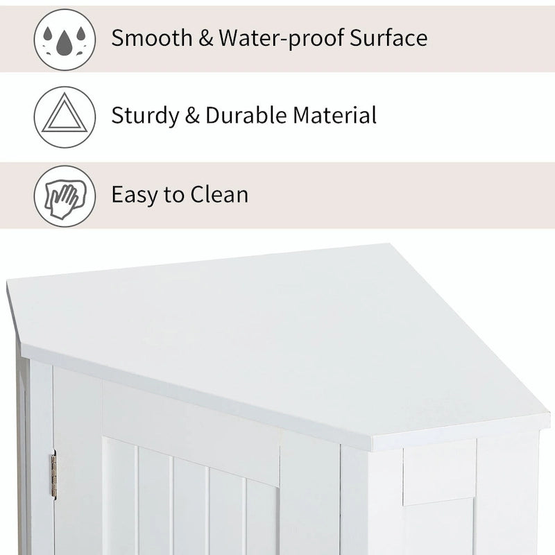 Eckbadezimmerschrank mit verstellbarem Regal