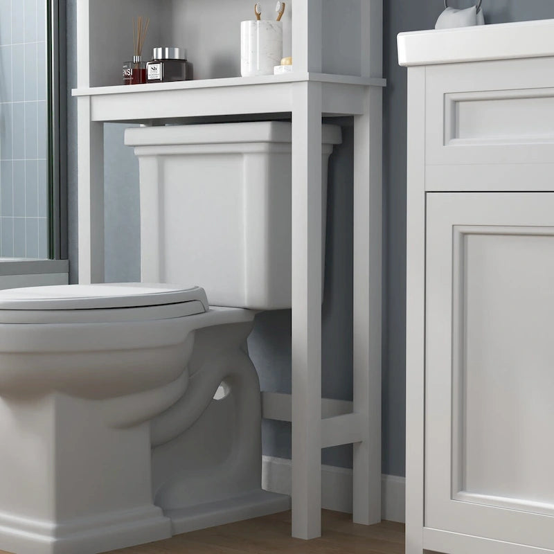WC-Unterschrank, platzsparender Badschrank, mit verstellbaren Einlegeböden und Scheunentor, 69 x 23 x 170 cm