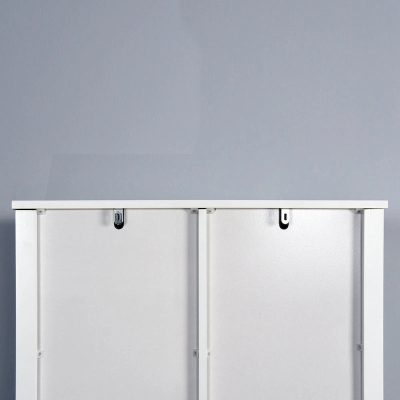 WC-Unterschrank, platzsparender Badschrank, mit verstellbaren Einlegeböden und Scheunentor, 69 x 23 x 170 cm