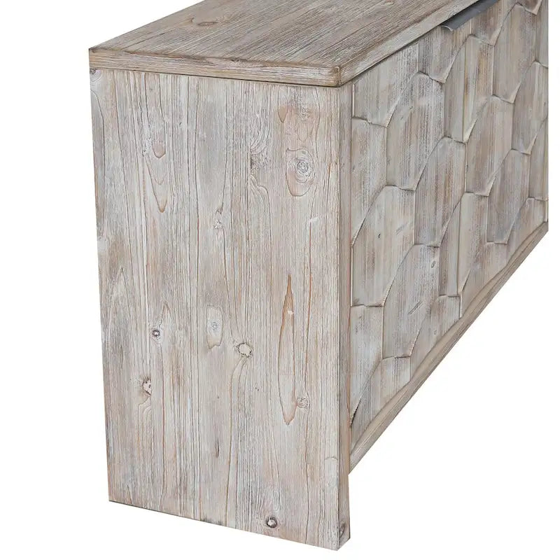 Bauernhaus-Stil 4-türiges Holz-Sideboard für das Wohnzimmer