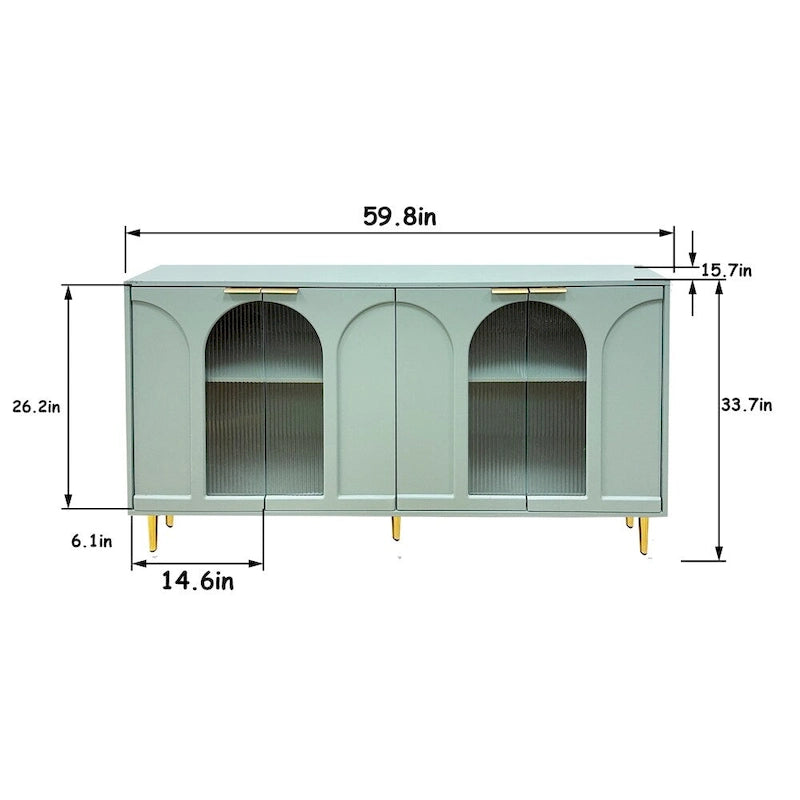 Anrichte Lackierte Holzkommode, Sideboard Büffetschrank